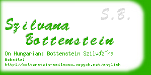 szilvana bottenstein business card